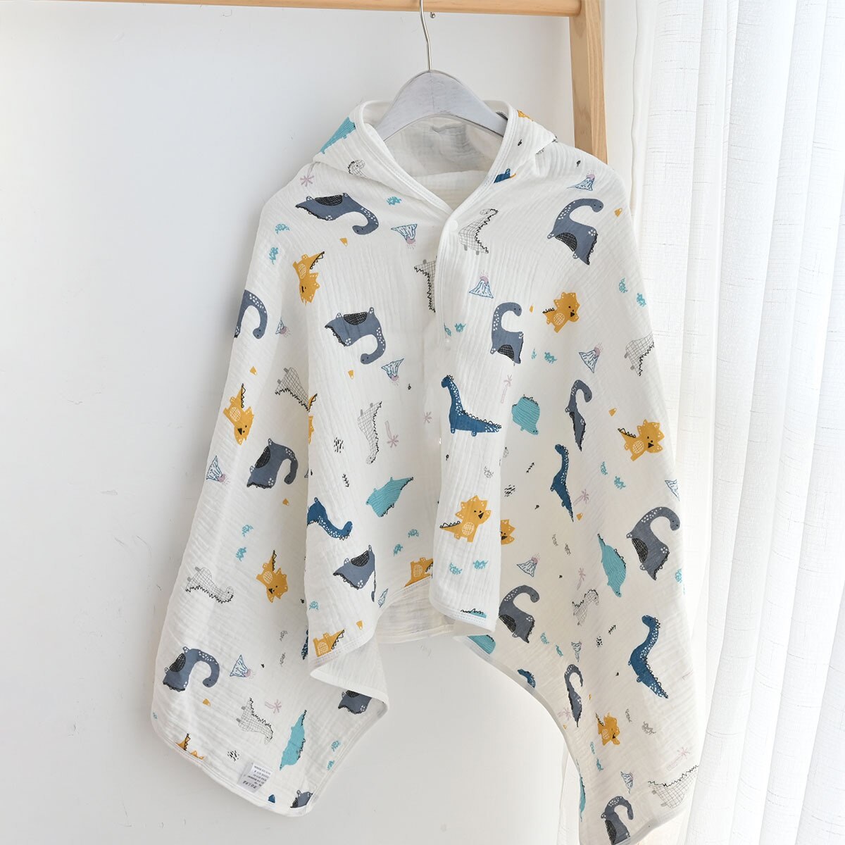 Luxurious 100% cotton muslin hooded kids towel